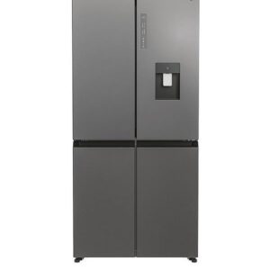 Hoover HHCR3818EWPL Non Plumbed Total No Frost American Fridge Freezer, E Rated - Inox